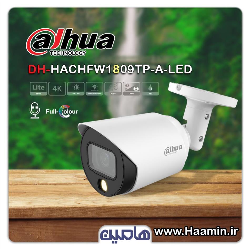 دوربین مداربسته 8 مگاپیکسل داهوا مدل DH-HAC HFW1809TP-A-LED