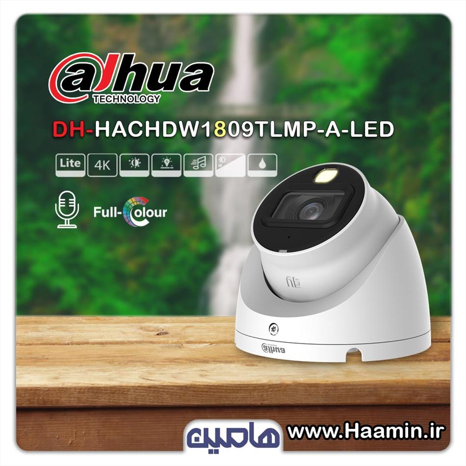 دوربین مداربسته 8 مگاپیکسل داهوا مدل DH-HAC HDW1809TLMP-A-LED