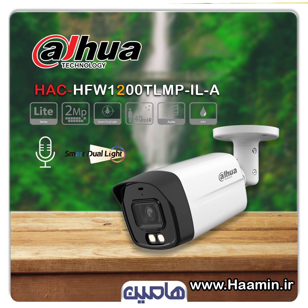 دوربین مداربسته 2 مگاپیکسل داهوا مدل DH-HAC HFW1200TLMP-IL-A