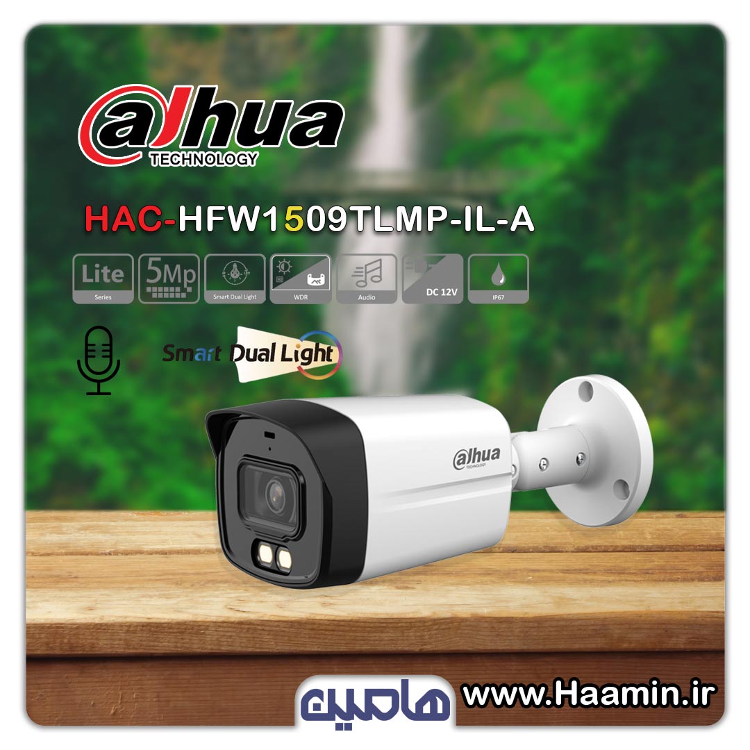 دوربین مداربسته 5 مگاپیکسل داهوا مدل DH-HAC HFW1509TLMP-IL-A