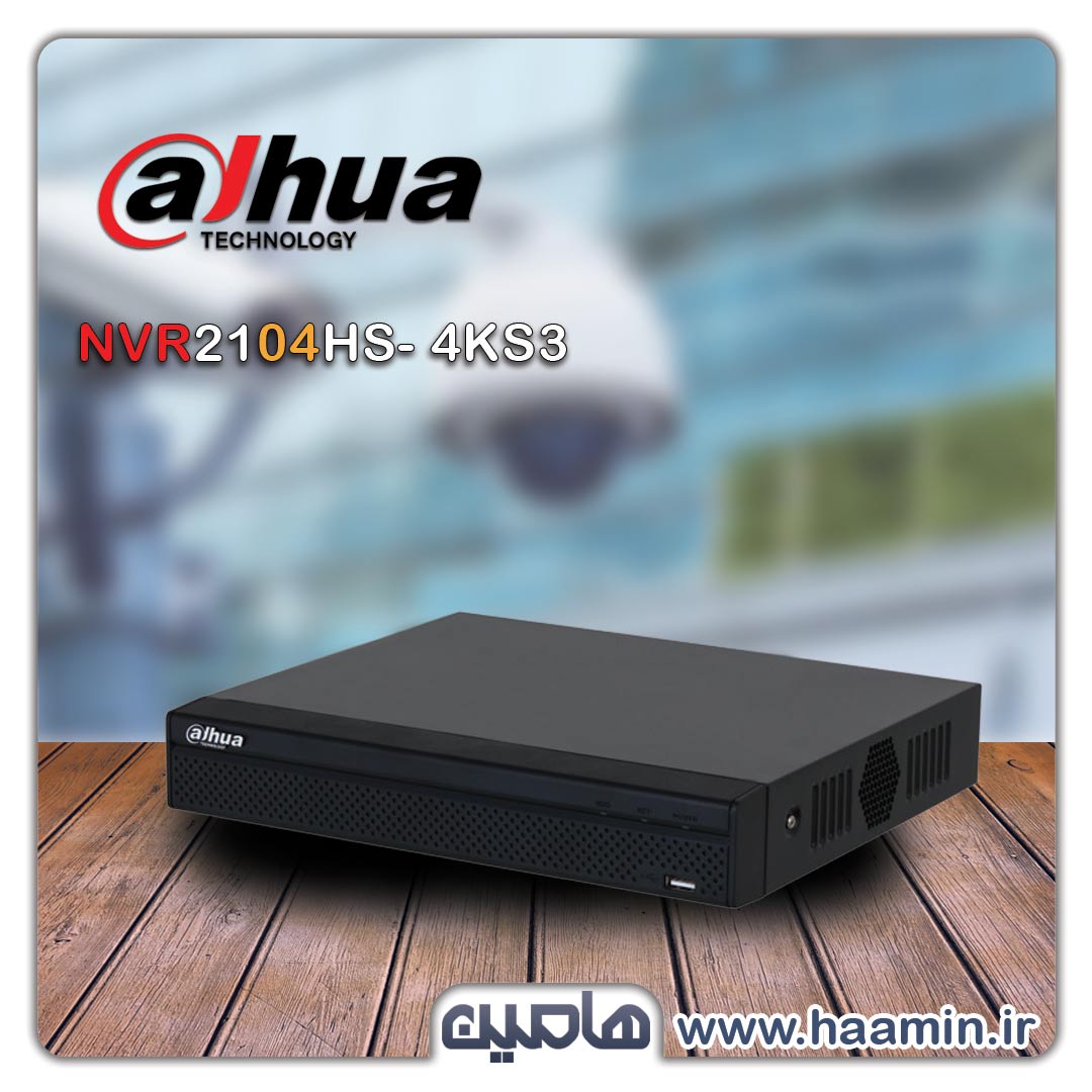 دستگاه ضبط تصاویر 4 کانال داهوا مدل DHI-NVR2104HS-4KS3